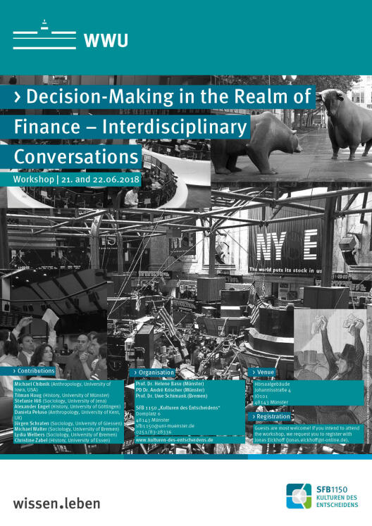 Poster of the workshop "Decision-Making in the Realm of Finance"